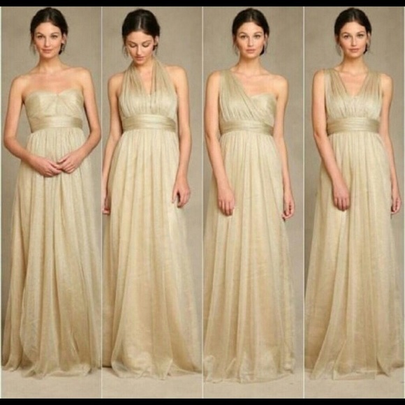 Jenny Yoo Dresses & Skirts - Jenny Yoo Gold tulle bridesmaid dress